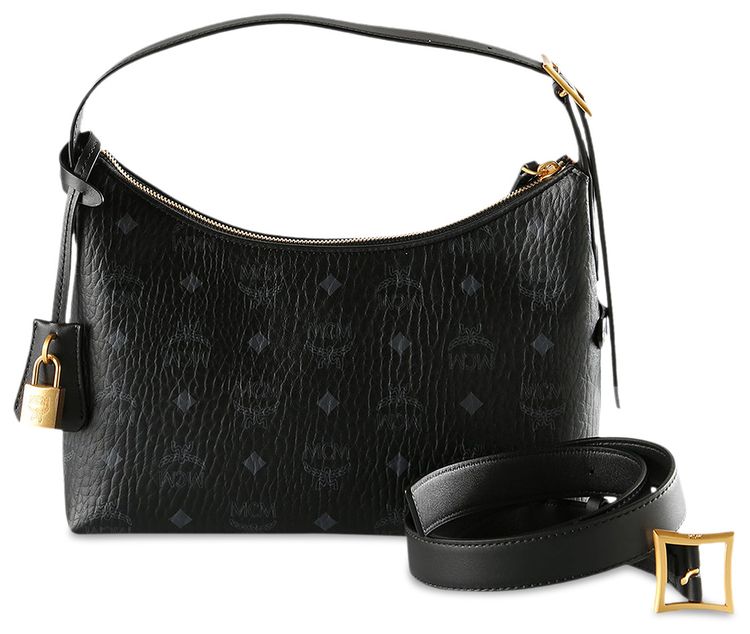 MCM Aren VI Small Hobo Bag Black