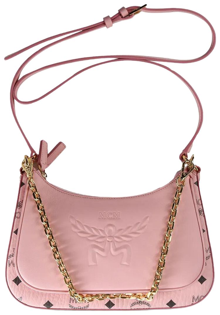 MCM Aren VI Mix Hobo Small Bag Soft Pink