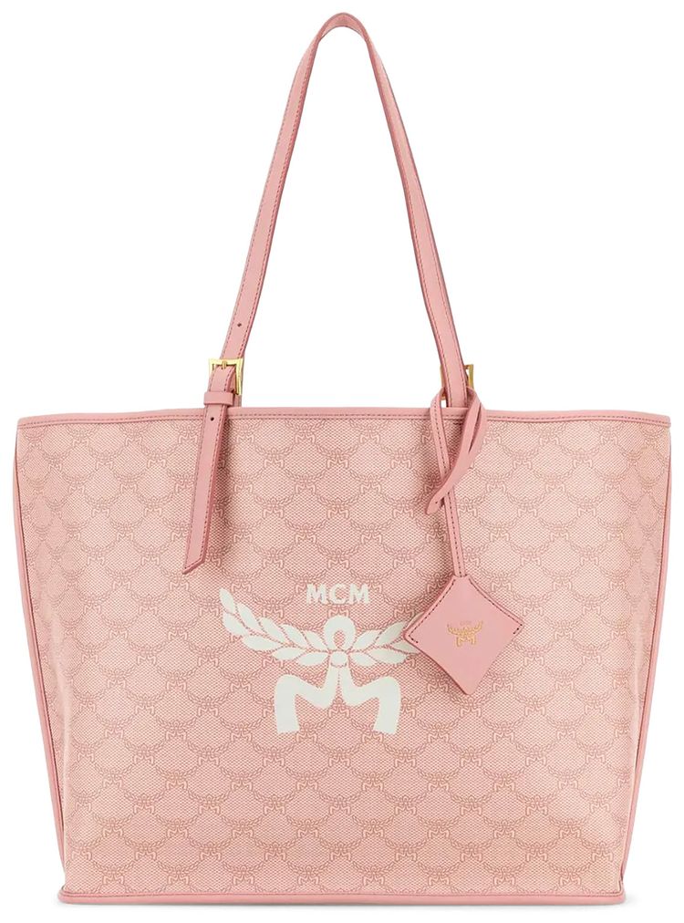 MCM Himmel Shopper Medium Bag SilverPink