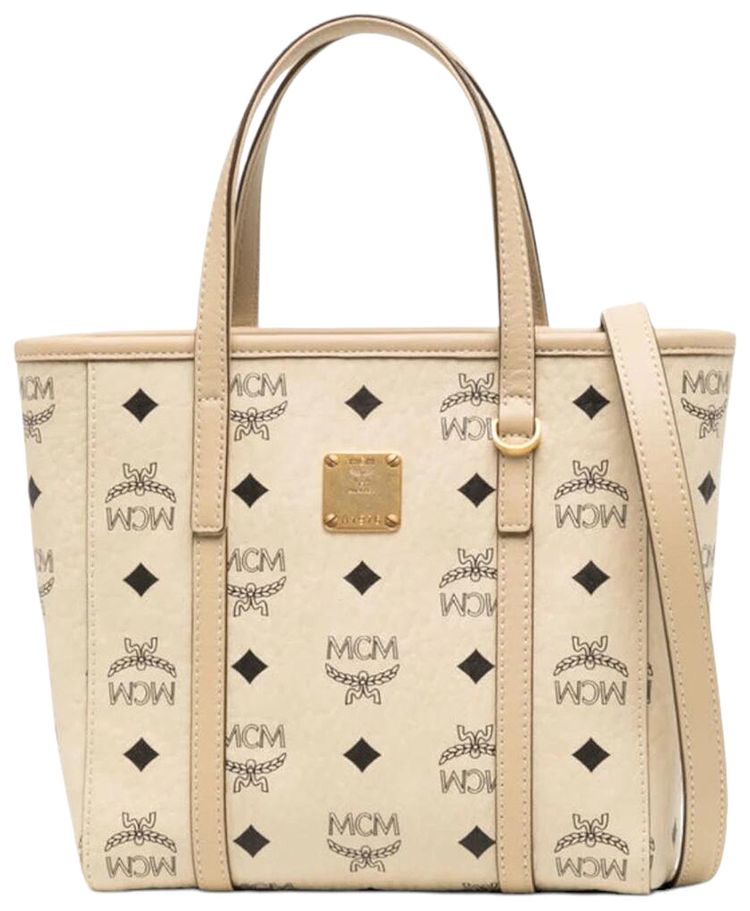 MCM Toni VI Mini Shopper BeigeBlack