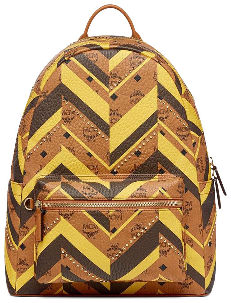 MCM Stark Mega VI Medium Backpack Cognac