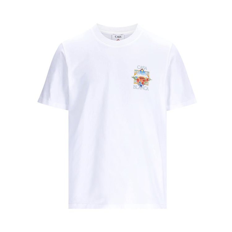 Casablanca Tennis Landscape Classic T Shirt White
