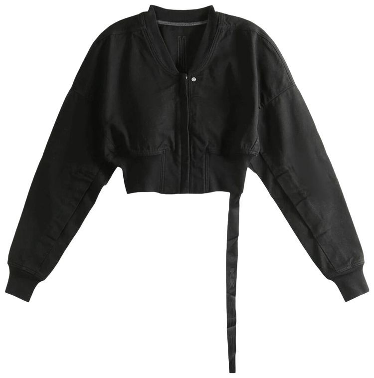 Rick Owens DRKSHDW Bomber Flight Jacket Cropped Black