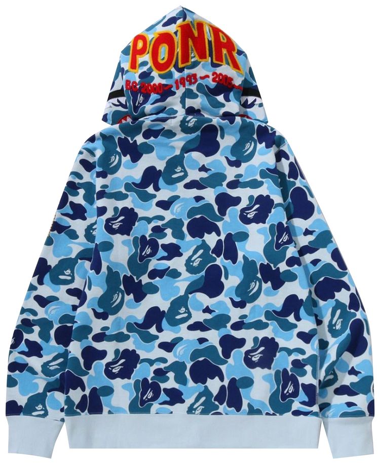 BAPE ABC Camo 2nd Shark Full Zip Hoodie Blue