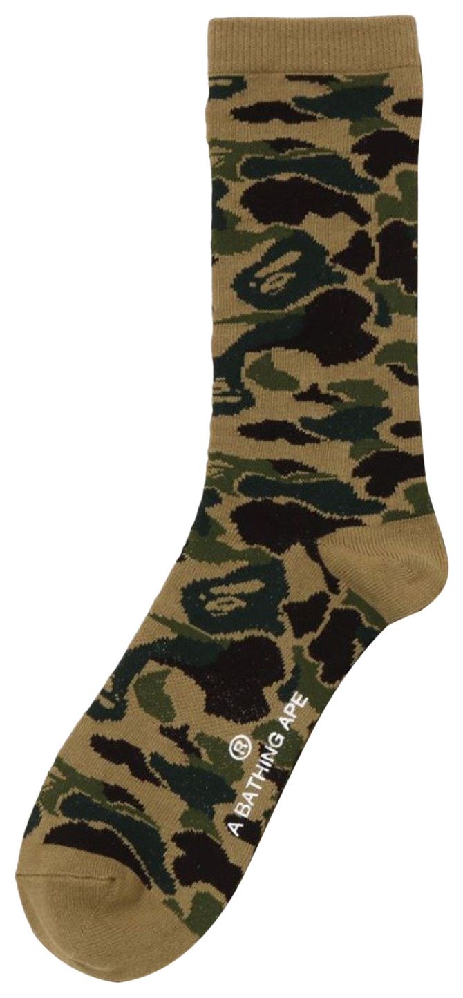 BAPE Abc Camo Jacquard Socks Green