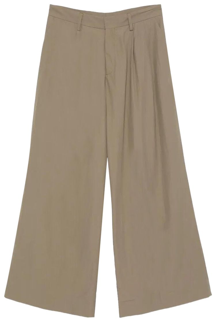 ERL Nylon Pleated Suit Trousers Woven Khaki