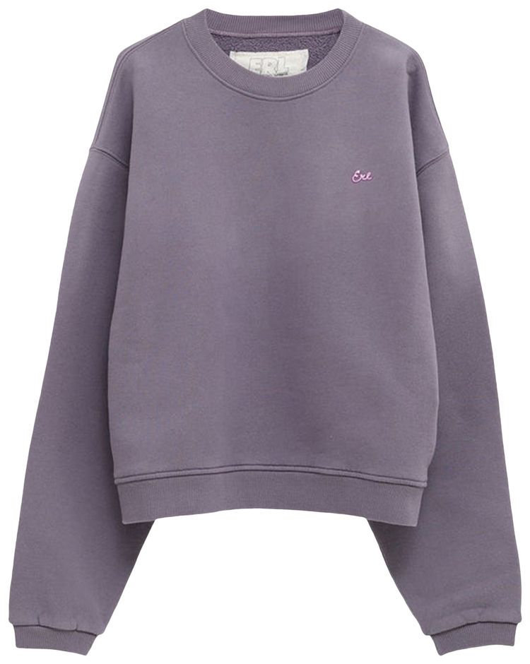 ERL Script Crewneck Sweatshirt Knit Purple