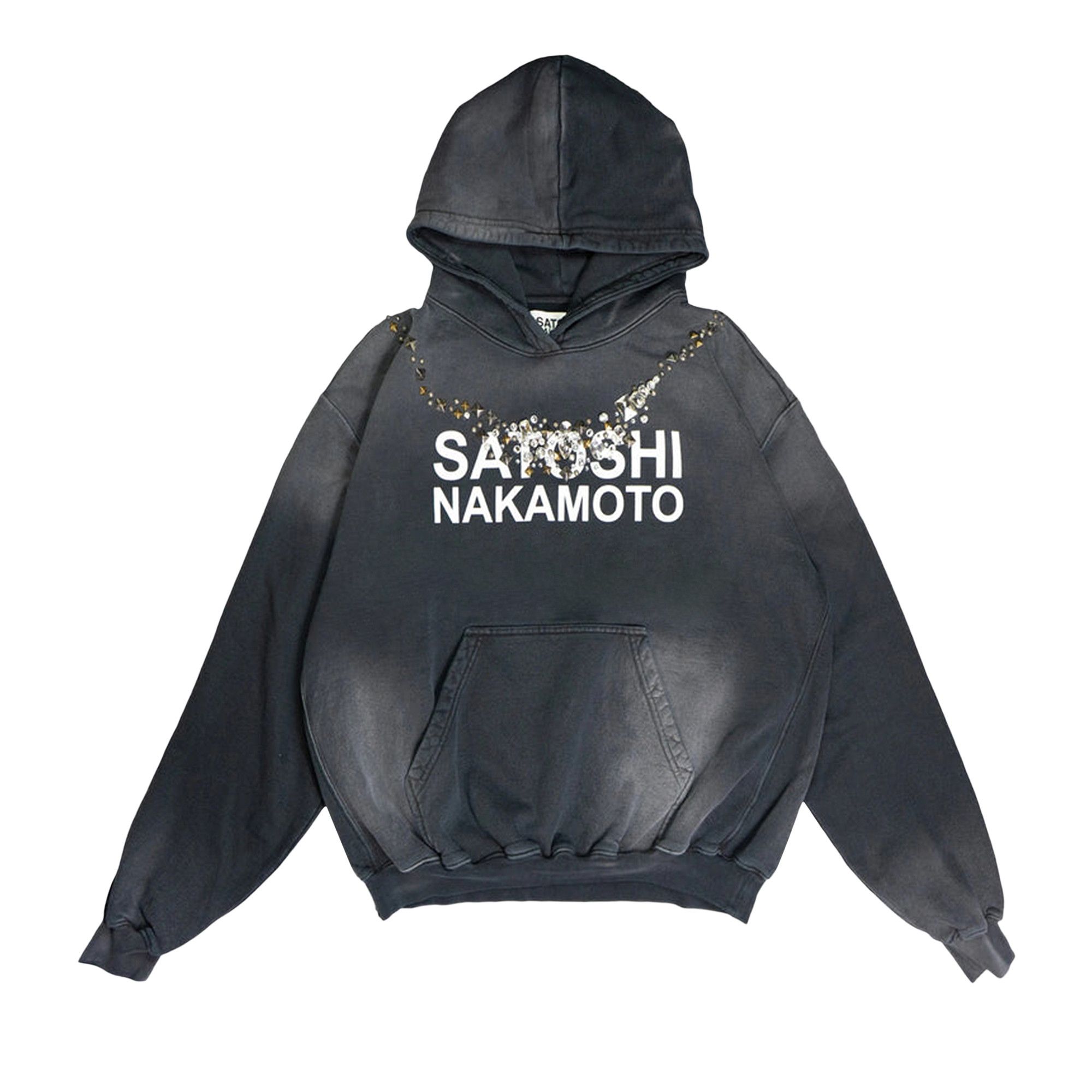 Buy Satoshi Nakamoto Necklace Hoodie 'Washed Black' - FW25HO003 | GOAT