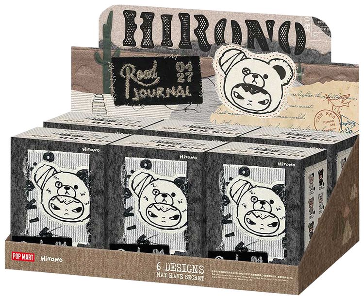 Pop Mart Hirono Road Journal Series Plush Doll Pendant Sealed Case 6 Blind Boxes Mystery