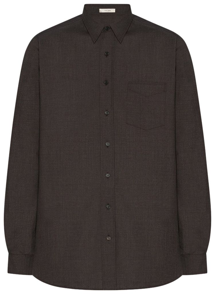 The Row Kardiff Shirt Dark Brown