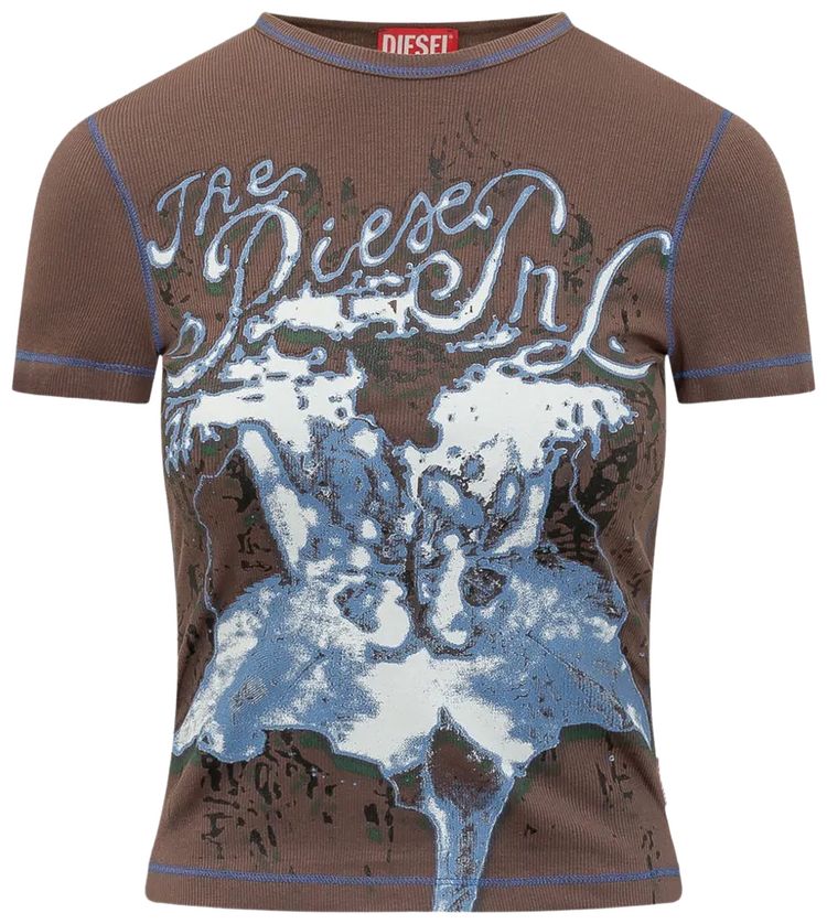 Diesel T Brenda Short Sleeve Top Brown