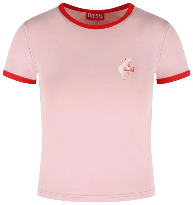 Diesel T Uncuties Long S12 T Shirt Pink