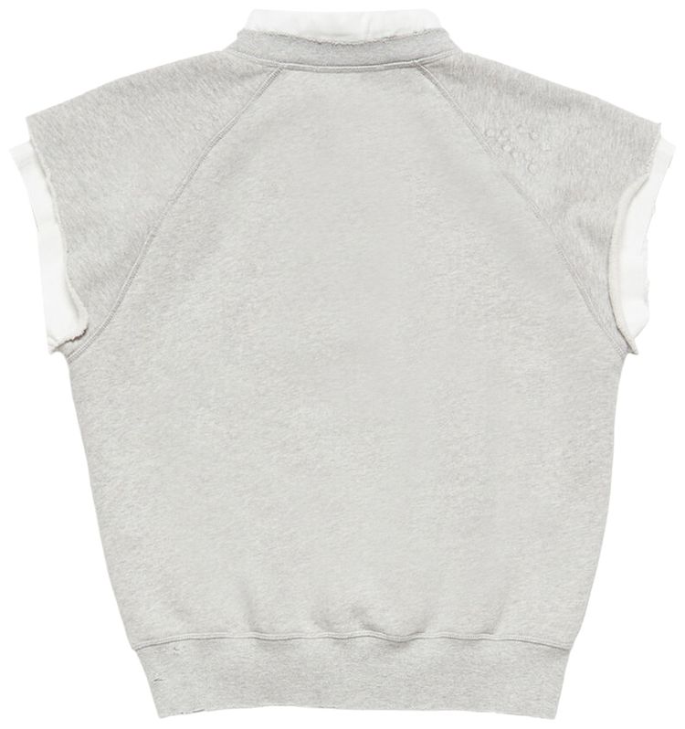 Acne Studios Layered Fleece Vest Grey Melange