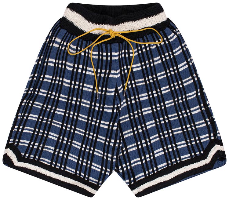Rhude Plaid Basketball Knit Shorts Multicolor