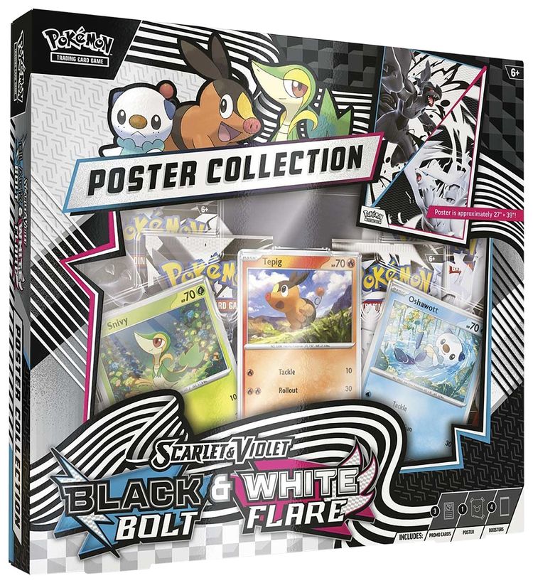 Pokemon Scarlet  Violet Black Bolt  White Flare Unova Poster Collection