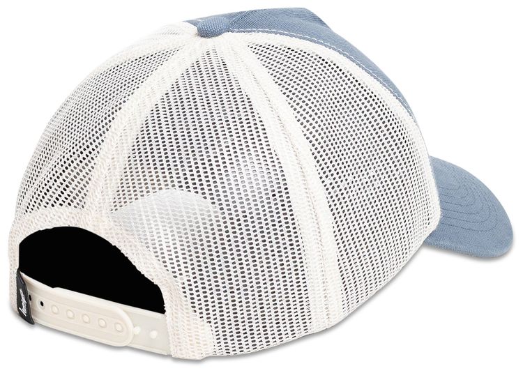 Stussy Ghost Logo Trucker Blue