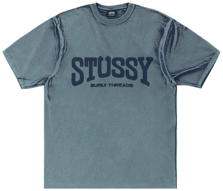 Stussy Burly Stone Washed Tee Navy