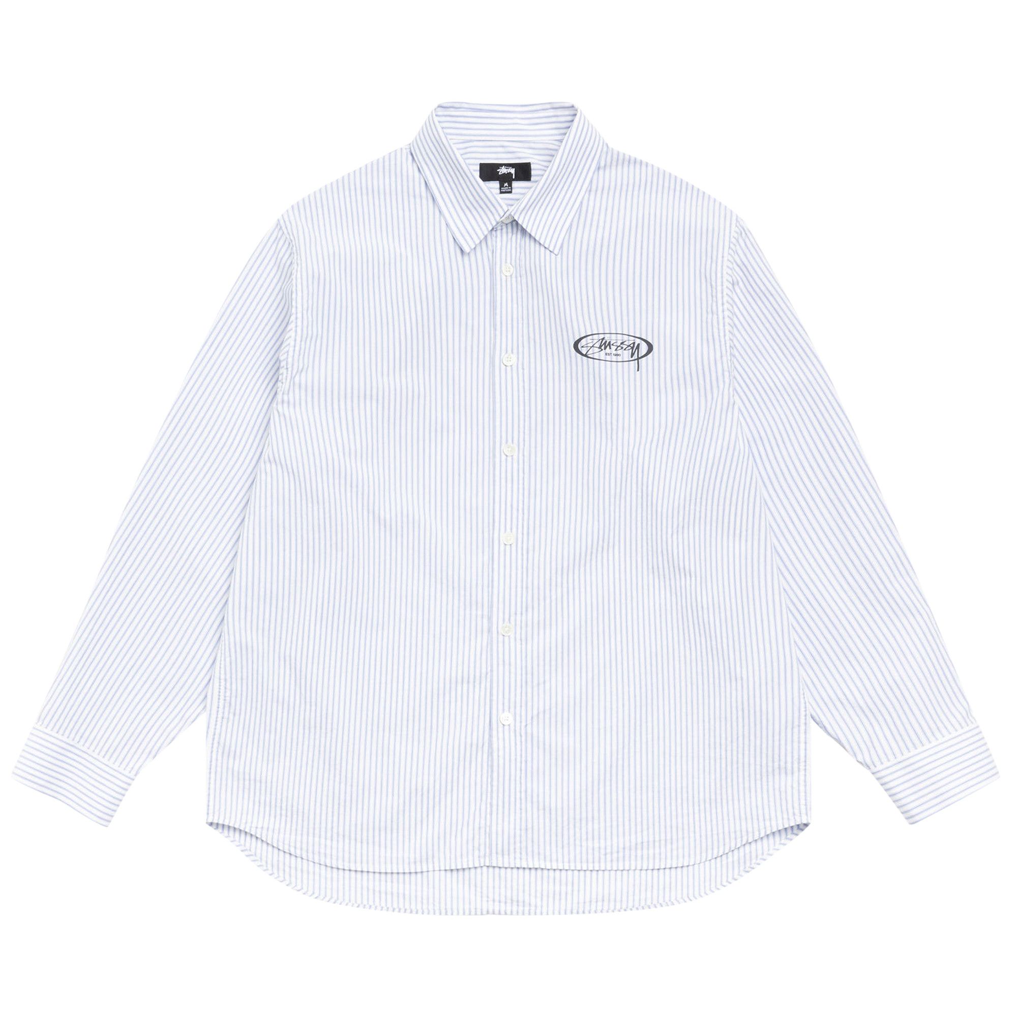 トップス Stussy STANDARD LOGO SHIRT Buy Stussy Standard Logo Shirt 'Blue Stripe' - 1110387 BLUE | GOAT CA