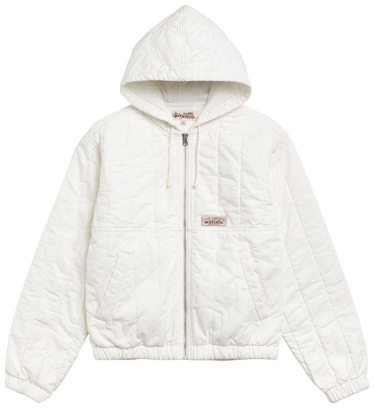 Stussy Quilted Canvas Work Jacket Bone