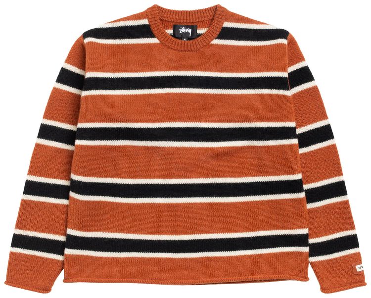 Stussy Striped Wool Sweater Umber
