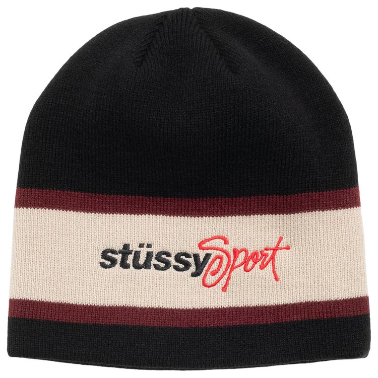 Stussy Sport Stripe Skullcap Black