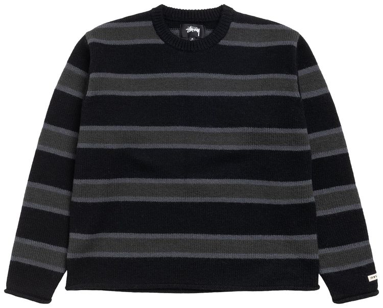 Stussy Striped Wool Sweater Black