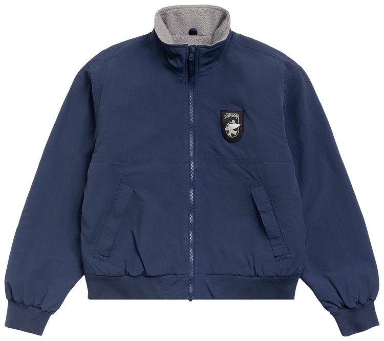 Stussy Polar Fleece Lined Jacket Navy