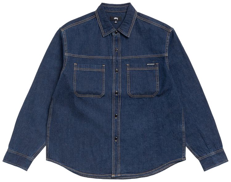 Stussy Work Denim Shirt Dark Denim