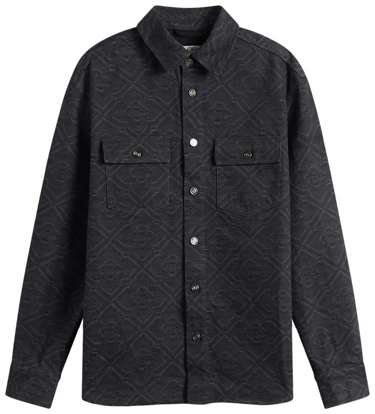 Casablanca Laser Monogram Denim Shirt Black Laser