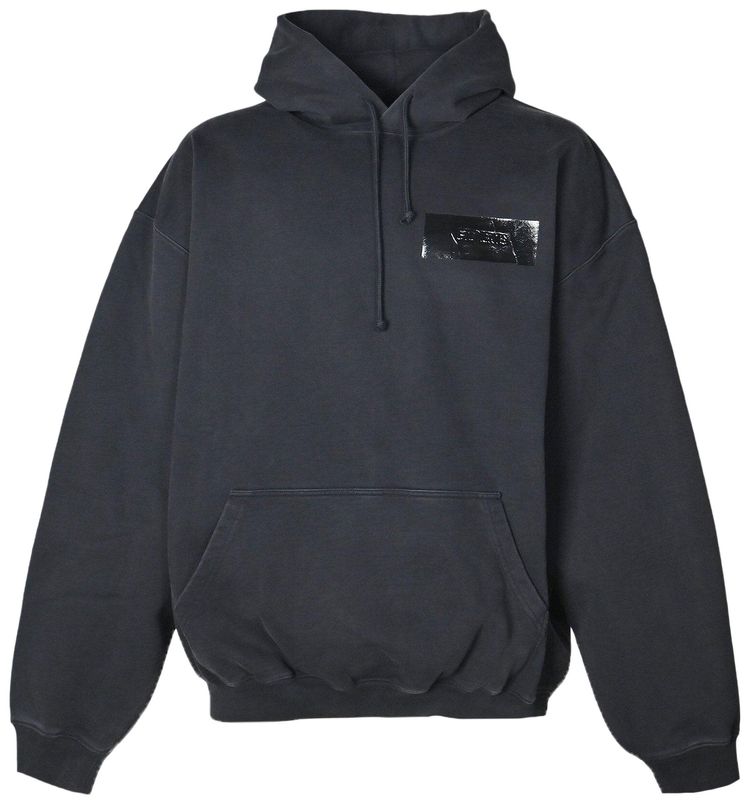 Vetements Taped Logo Hoodie Black