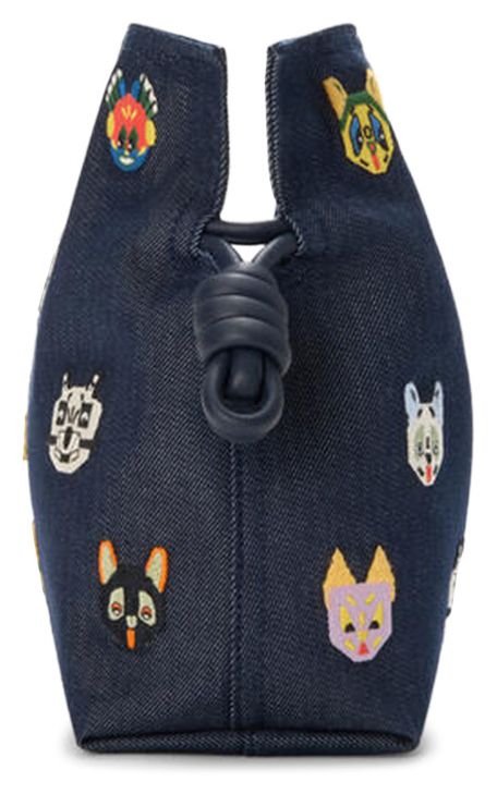 Loewe Flamenco Cats Clutch Blue