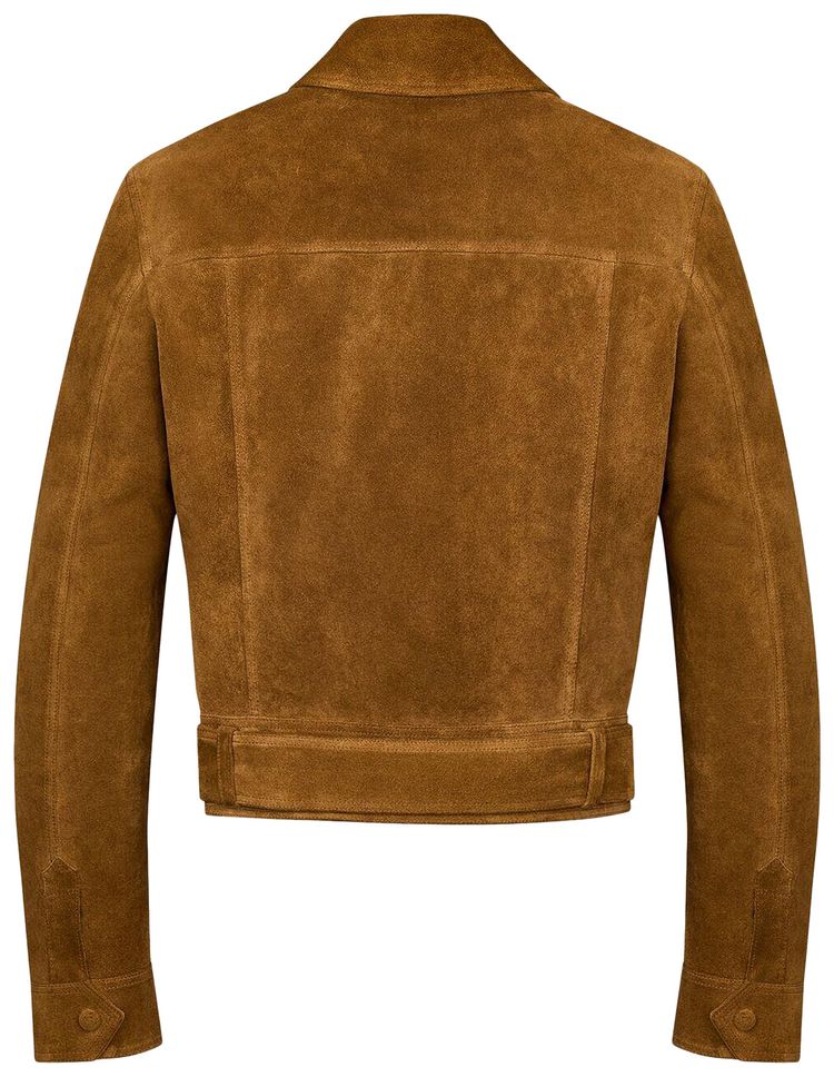 Saint Laurent Suede Jacket Noix