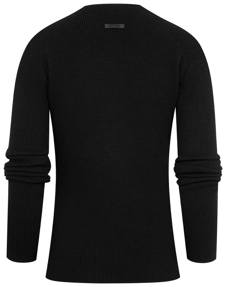 Fear of God Essentials Waffle Long Sleeve Top Vintage Black