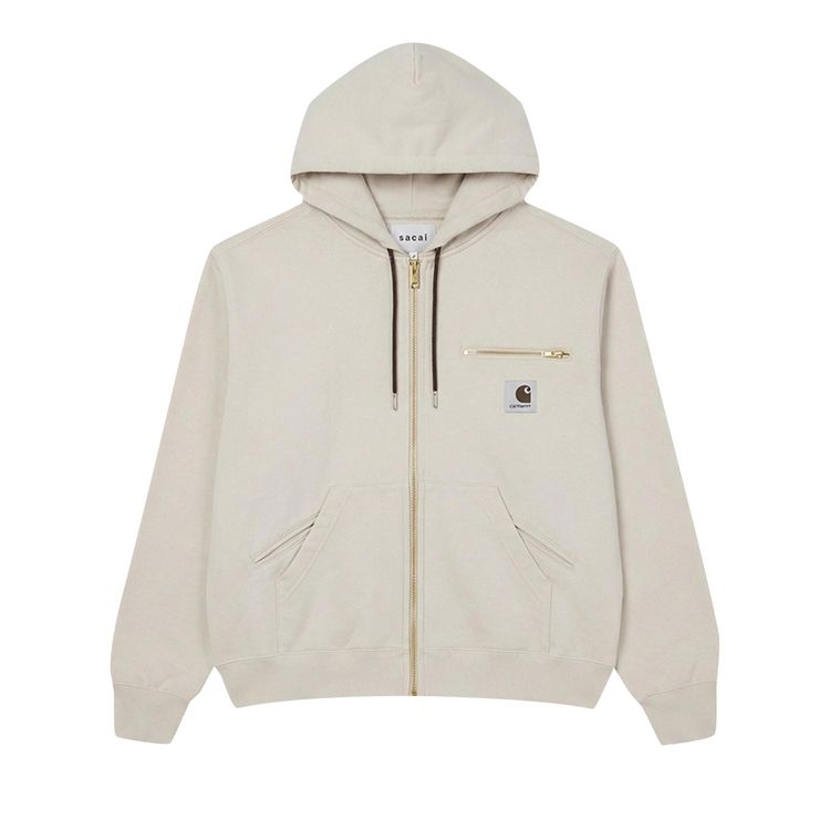 Sacai x Carhartt WIP Cotton Jersey Hoodie Ivory