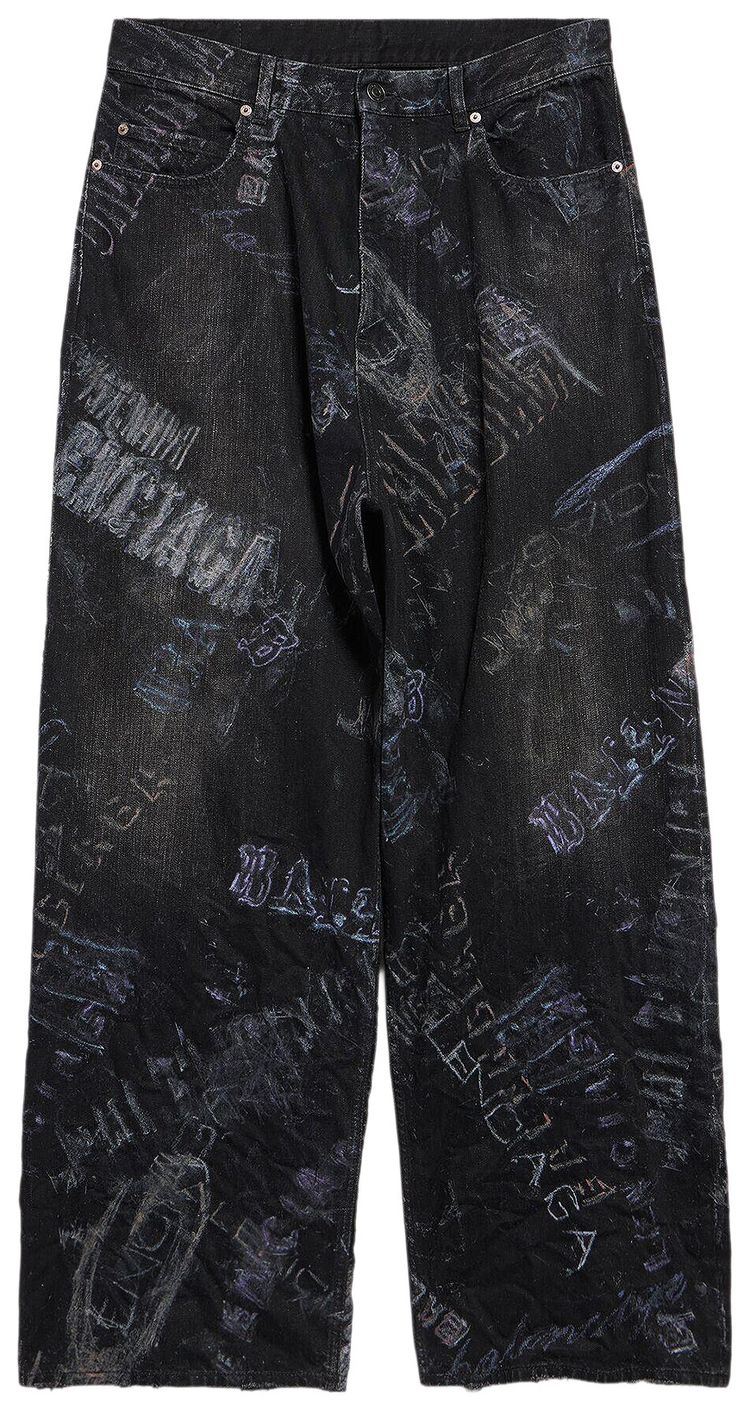 Balenciaga Minimal Baggy Pants Black Fade Out