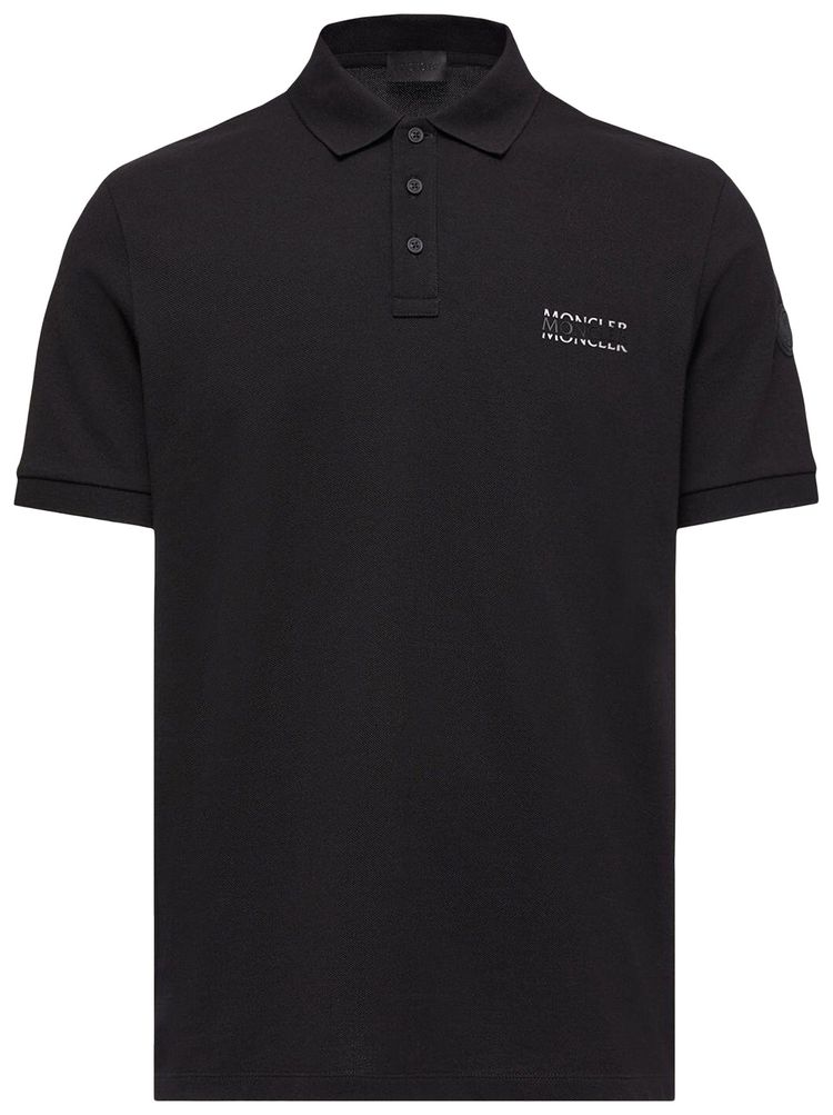 Moncler Short Sleeve Polo Black