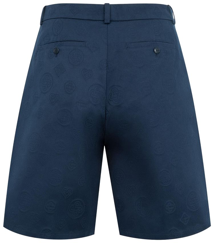 Casablanca Monogram Shorts Navy