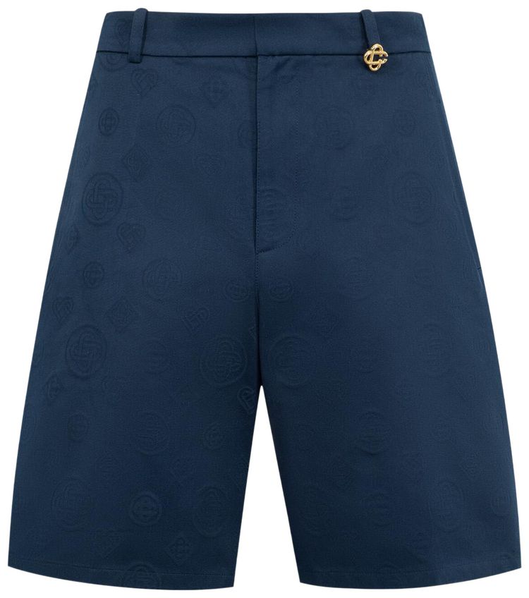 Casablanca Monogram Shorts Navy