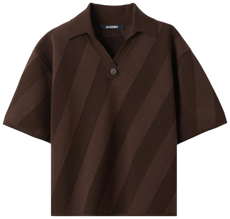 Jacquemus Le Polo Maille Berlingot Dark Brown