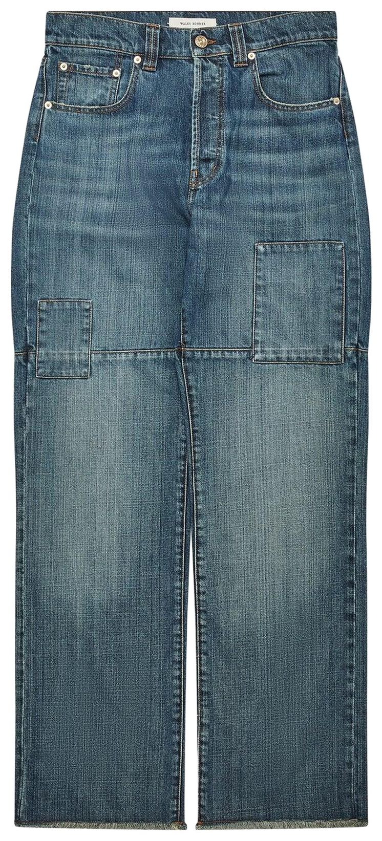 Wales Bonner Chance Denim Patched Blue Vintage Wash