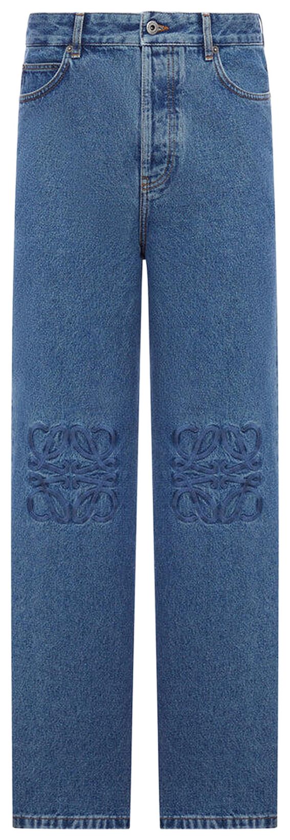 Loewe Anagram Baggy Jeans Blue