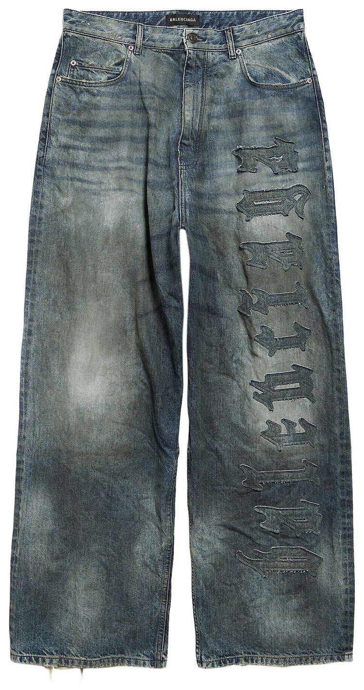 Balenciaga Minimal Baggy Pants Dirty GreyLight Blue