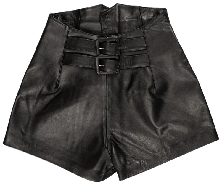 Enfants Riches Deprimes Leather Cincture Short Black