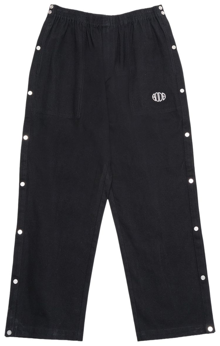 Bode Twill Tear Away Track Pants Black