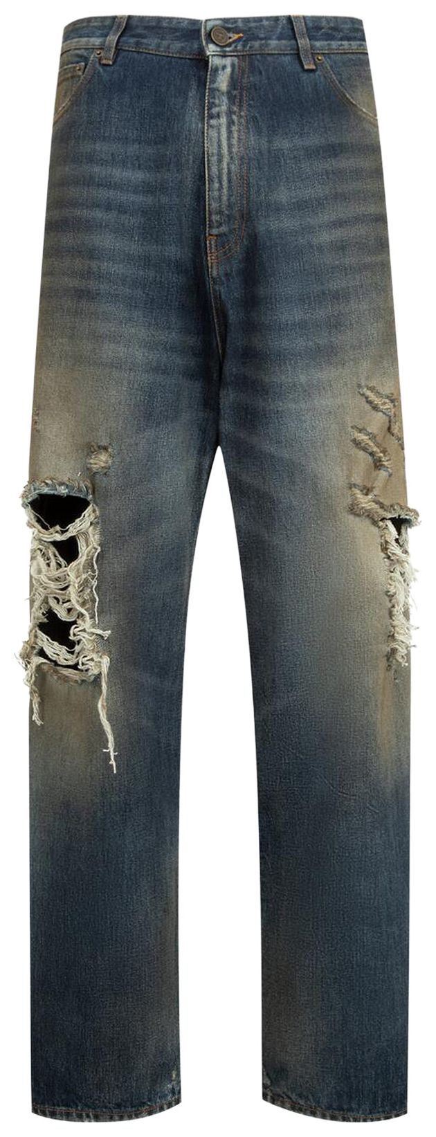 Vetements Trashed Jeans Washed Out Blue
