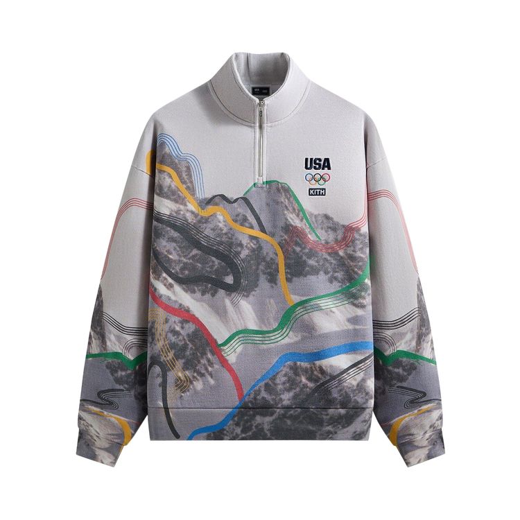 Kith For Team USA Winter Mountain Quarter Zip White