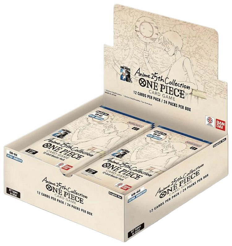 Bandai One Piece Card Game Anime 25th Collection Extra Booster Box EB 02