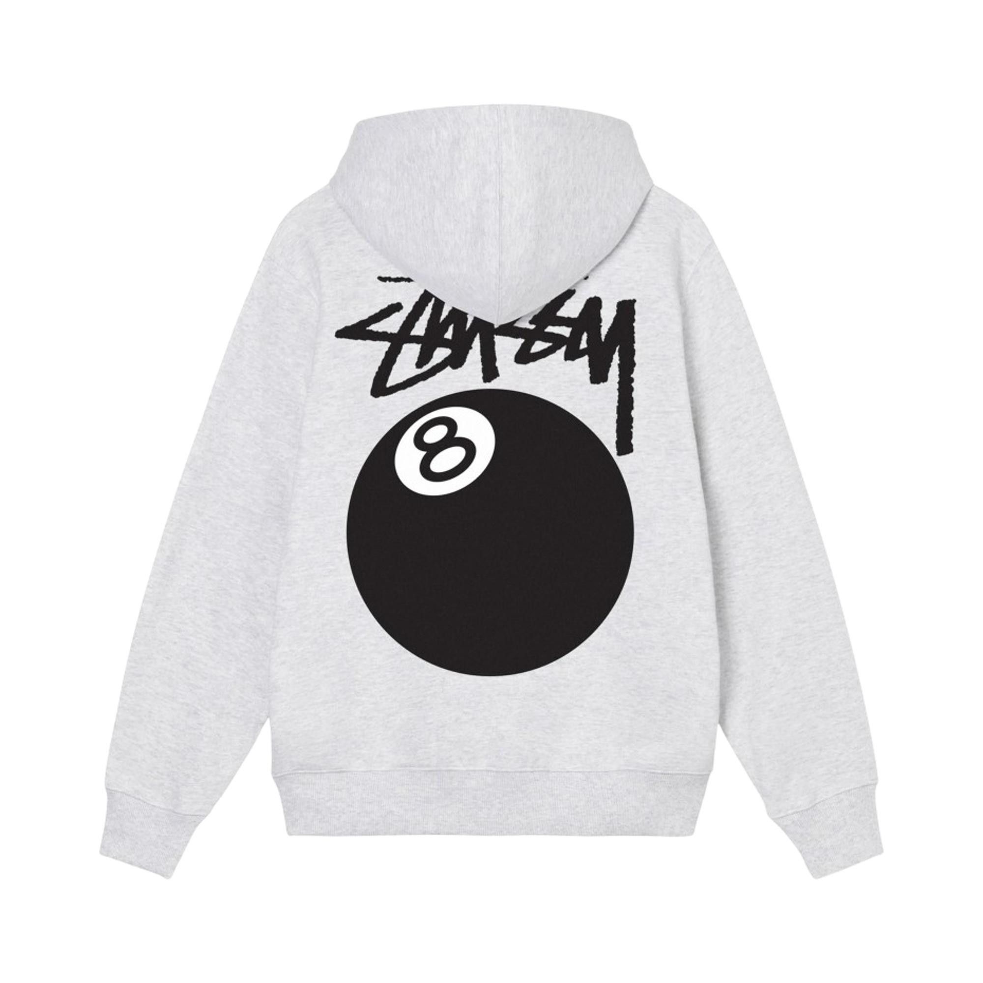 Buy Stussy 8 Ball Zip Hooded Sweatshirt 'Ash Heather' - 1974760