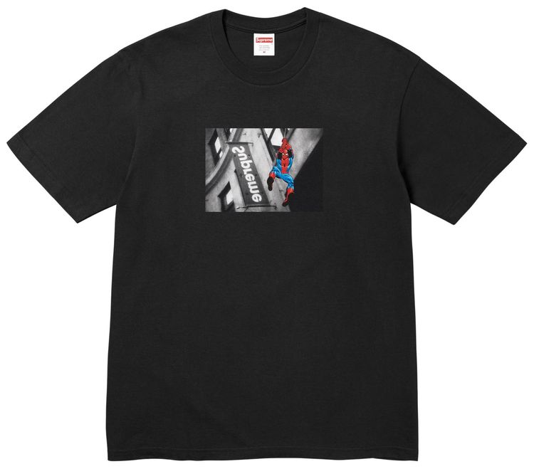 Supreme x Spider Man Tee Black