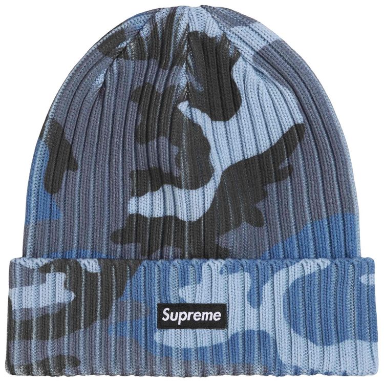 Supreme Overdyed Beanie Blue Camo